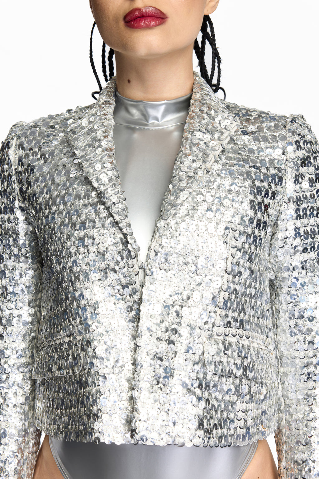ALAYAH JACKET SEQUINS SILVER