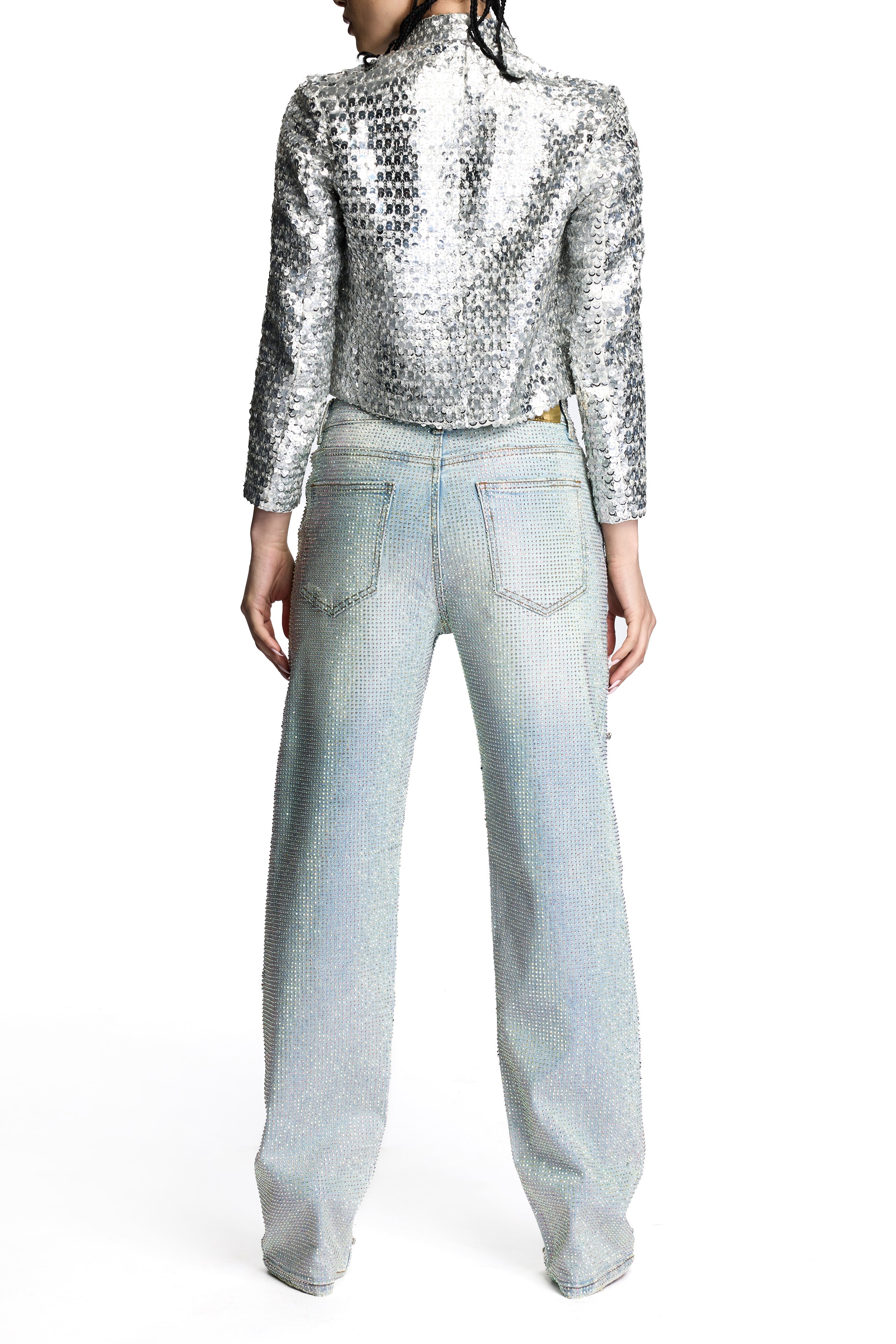 ALAYAH JACKET SEQUINS SILVER