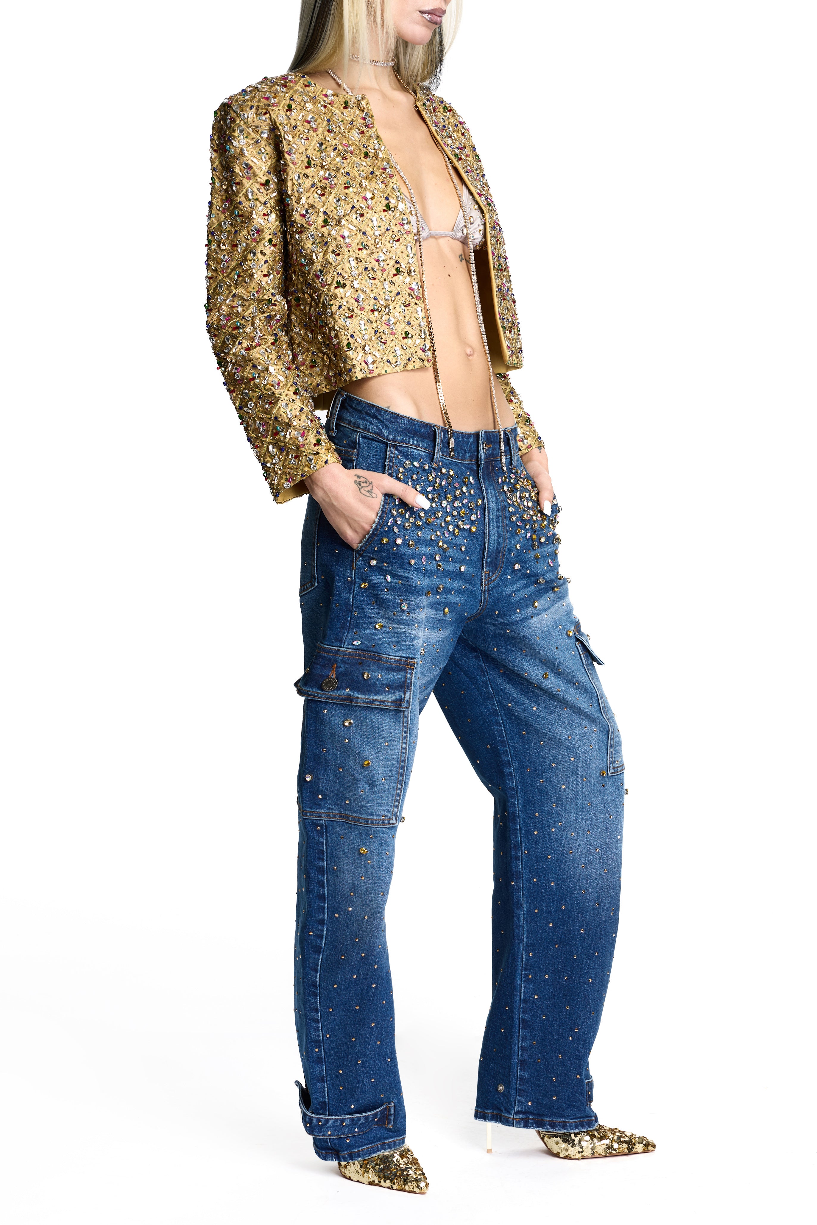 CLARABELL JACKET EMBELLISHED GOLD