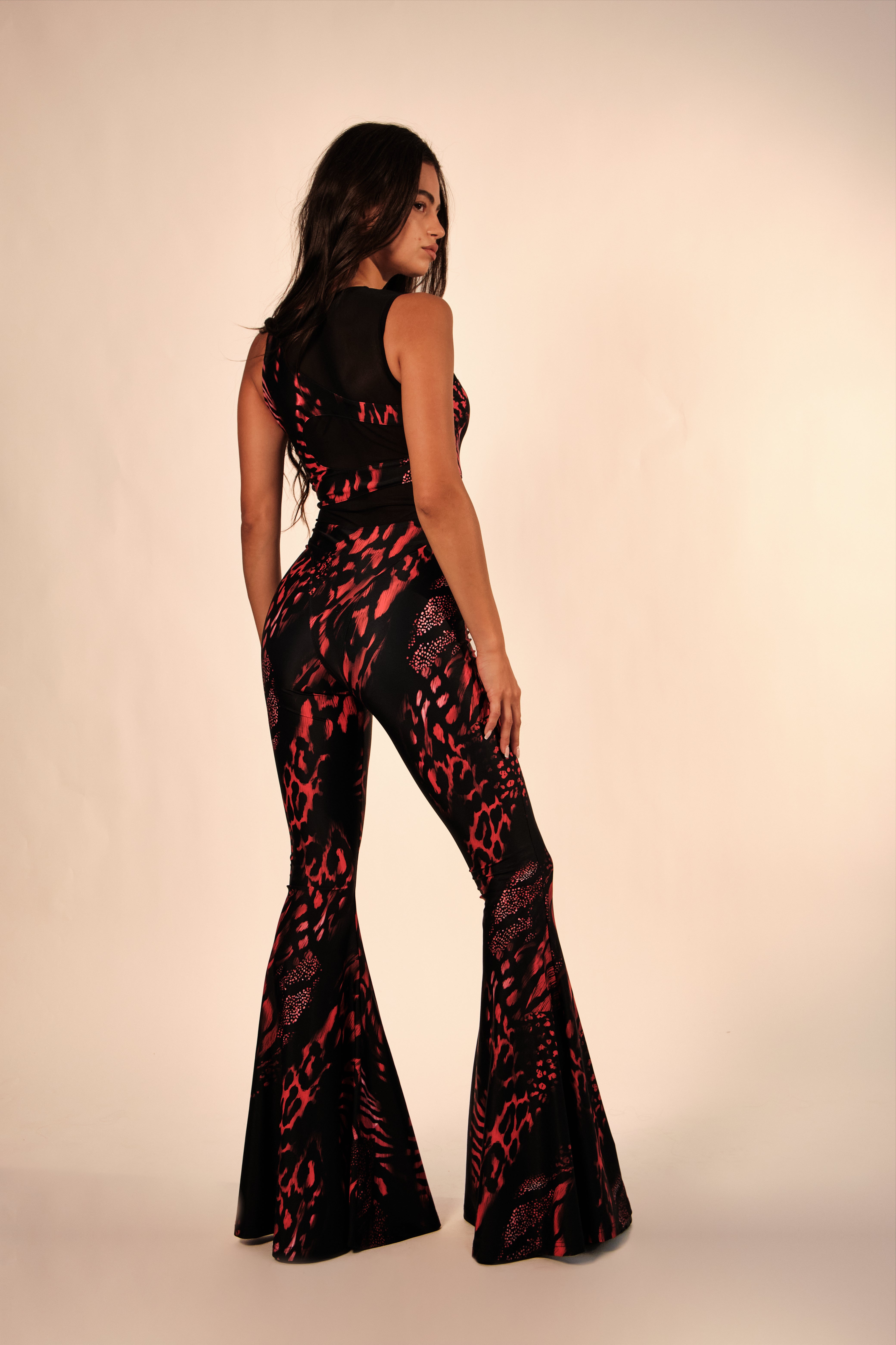 VALENTINA JUMPSUIT RED ANIMAL PRINT