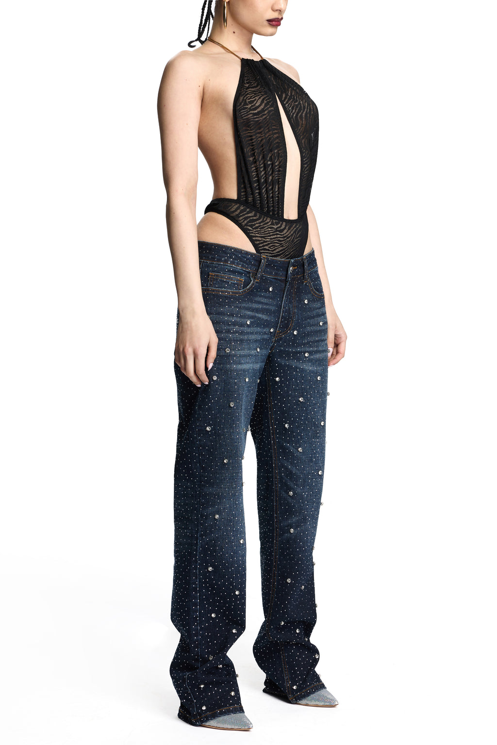 NOIRE DISCO DARK WASH JEANS BLUE
