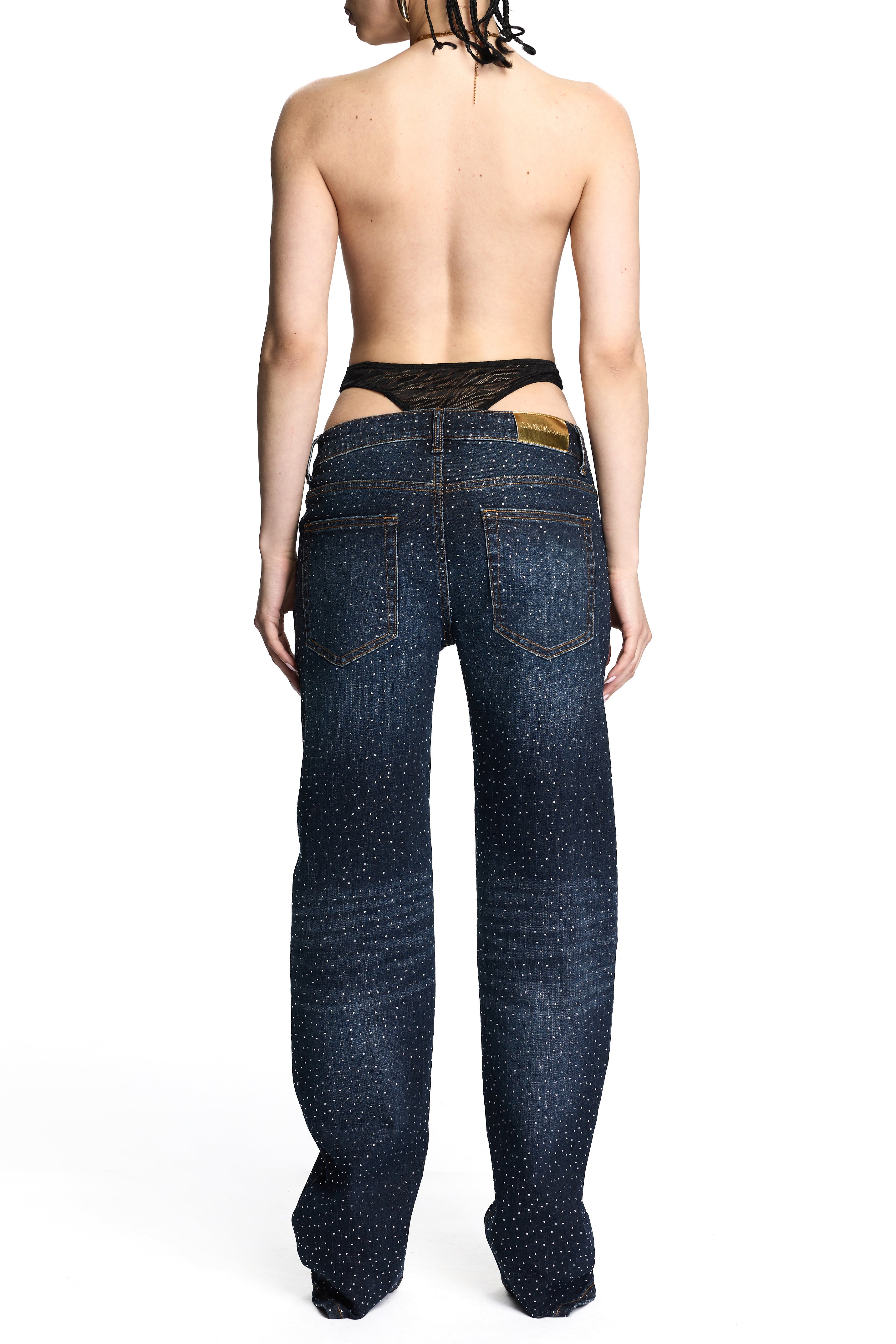 NOIRE DISCO DARK WASH JEANS BLUE
