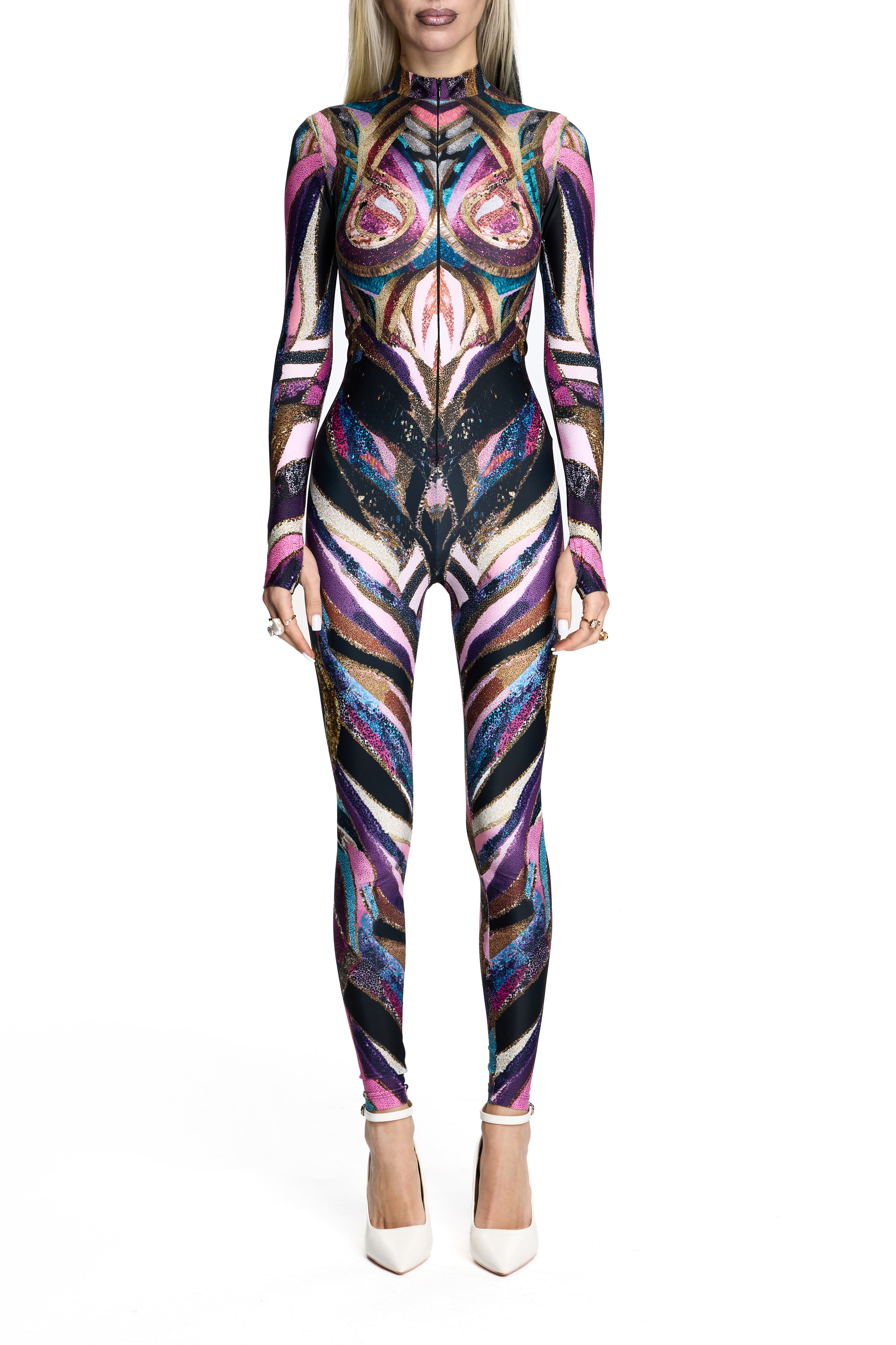 LOLA NOVA JUMPSUIT ABSTRACT PRINT