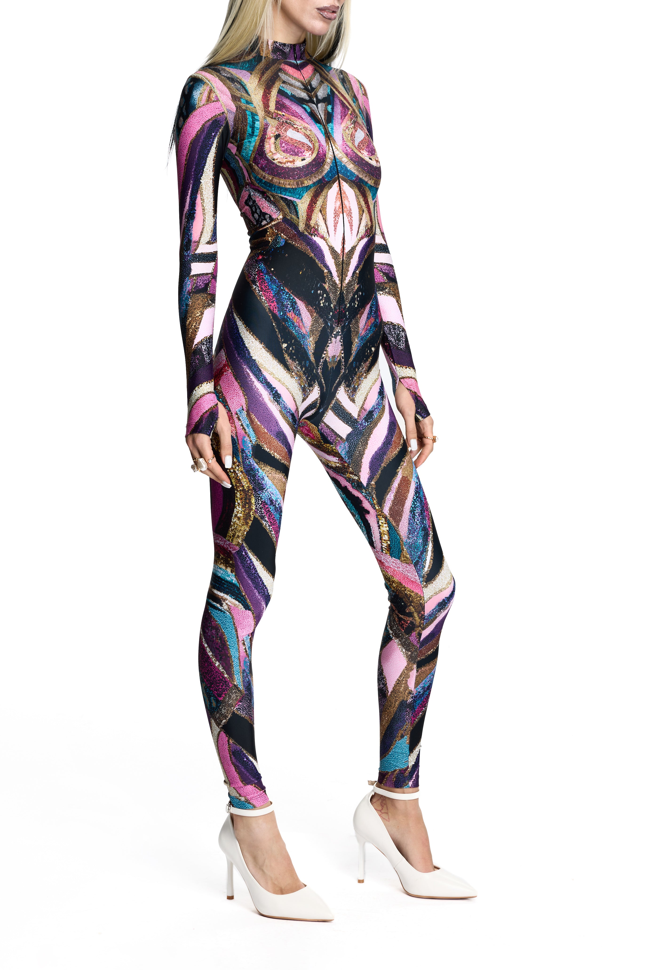 LOLA NOVA JUMPSUIT ABSTRACT PRINT