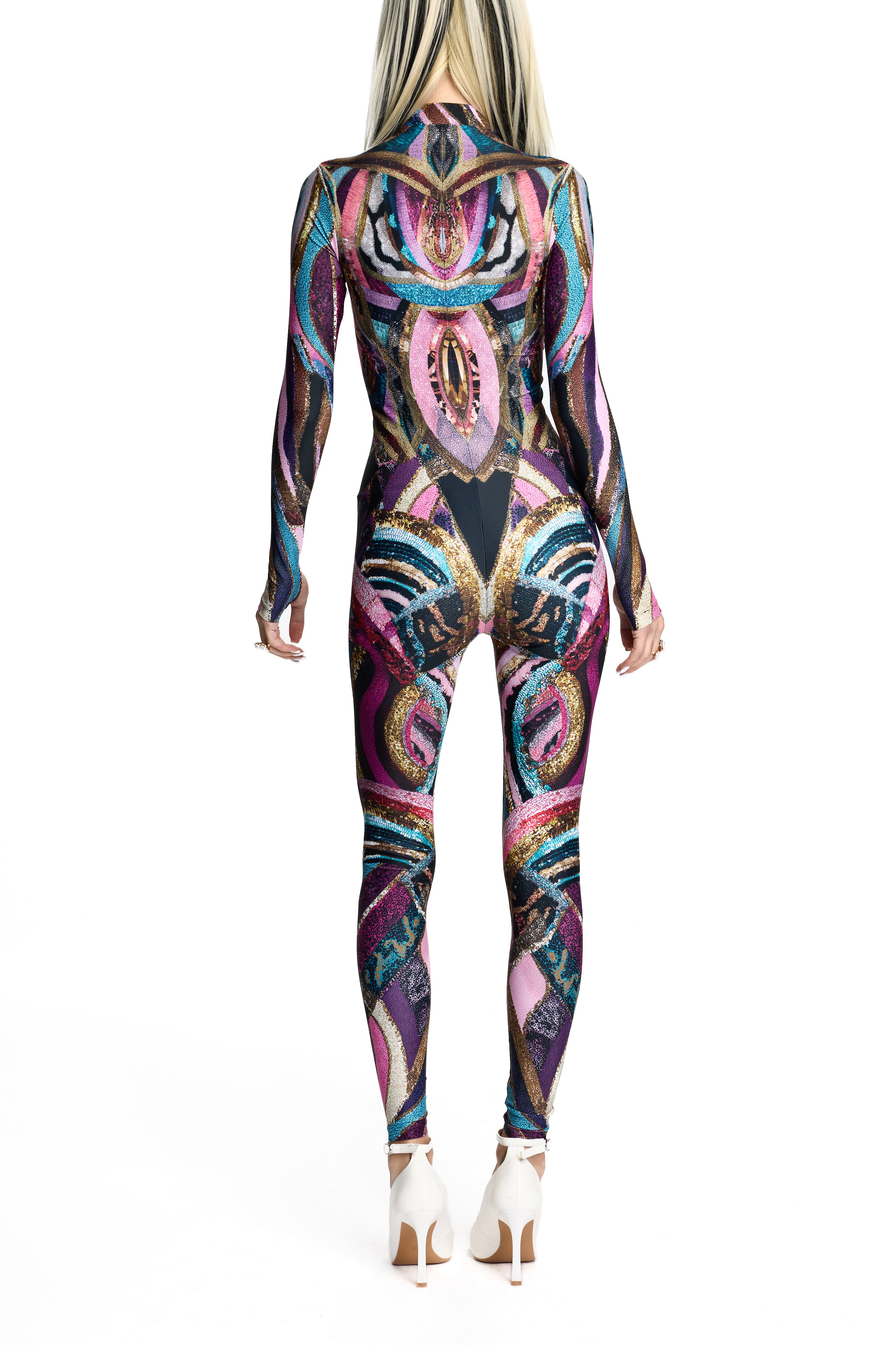 LOLA NOVA JUMPSUIT ABSTRACT PRINT