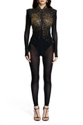 ALEXANDRA JUMPSUIT EMBELLISHED BLACK