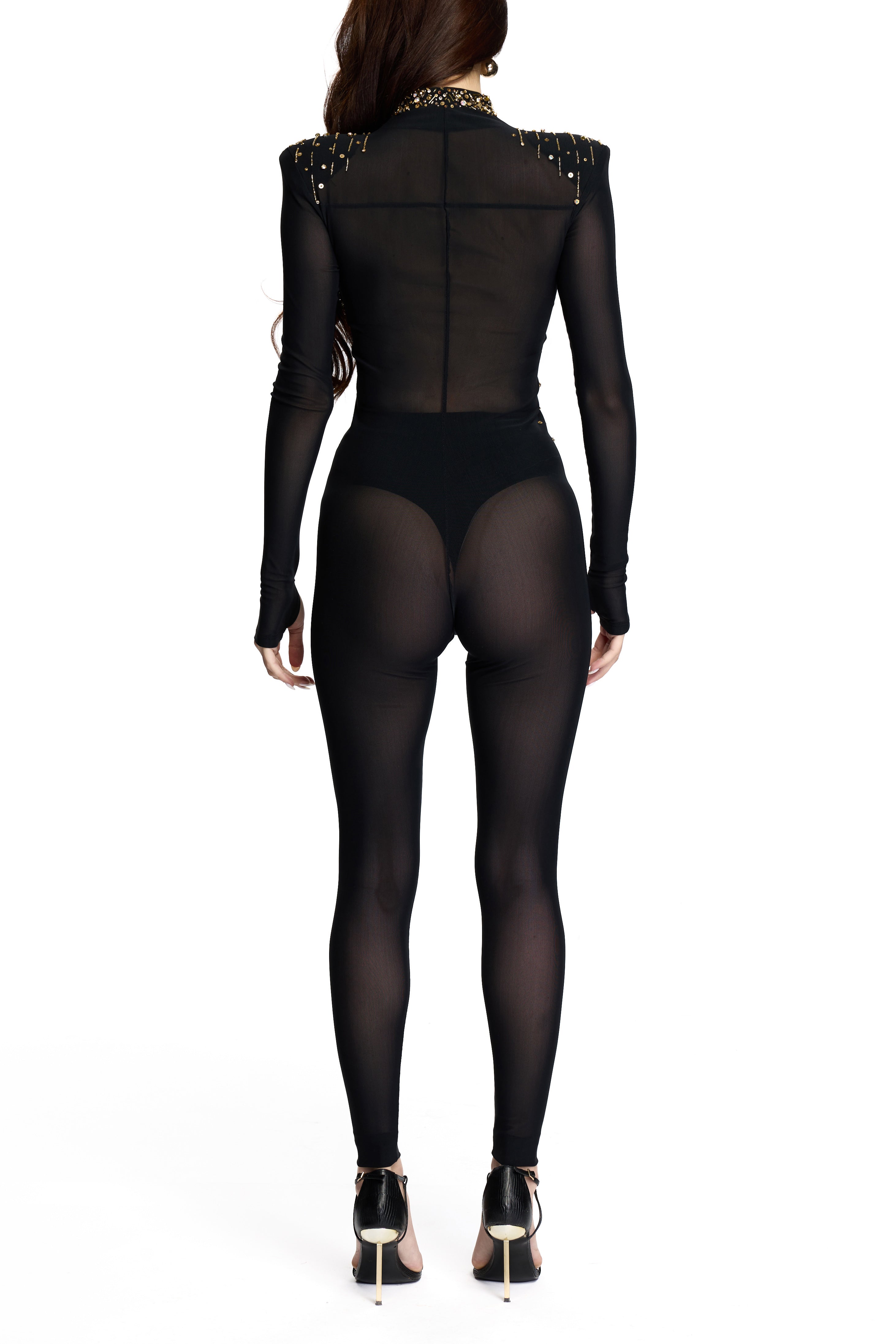 ALEXANDRA JUMPSUIT EMBELLISHED BLACK
