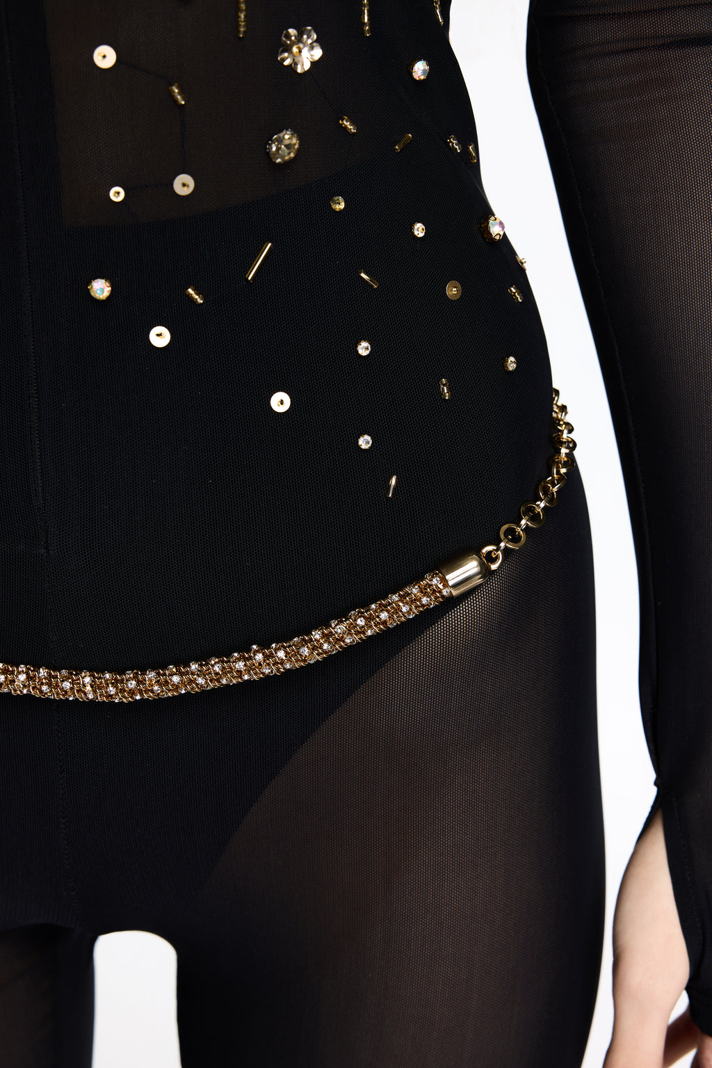 ALEXANDRA JUMPSUIT EMBELLISHED BLACK