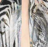 Silver-Black Animal Print